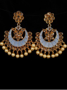 Reverse Ad Earrings With Meenakari Work